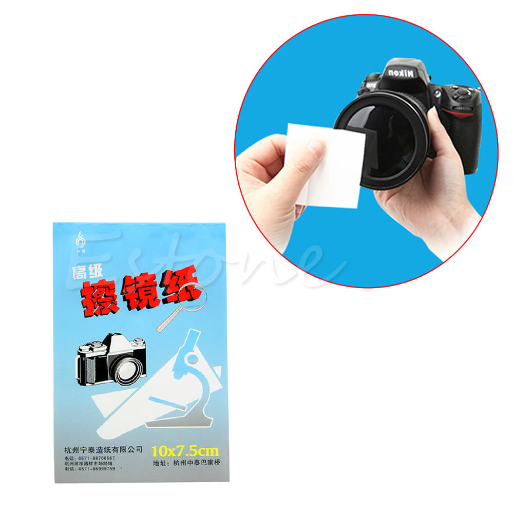 1pc 50 매 소프트 카메라 렌즈 광학 조직 청소 깨끗한 종이 닦음 소책자